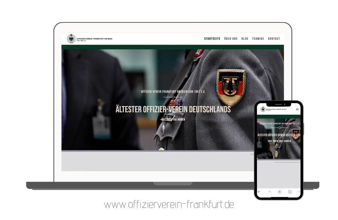 Website für Offizier-Verein Frankfurt