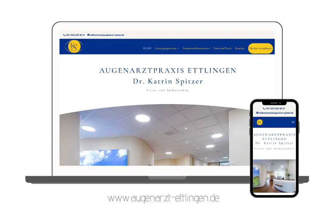 Foto von Website Augenarztpraxis Dr. Katrin Spitzer